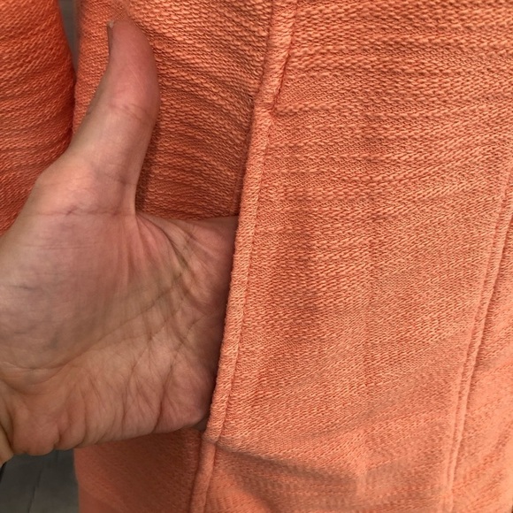 Anthropologie Saturday Sunday Small Quinn Mid Length Jacket Zip Up Orange - Picture 6 of 16